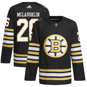 Men's Boston Bruins Marc McLaughlin Adidas Authentic 100th Anniversary Primegreen Jersey - Black