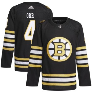 Men's Boston Bruins Bobby Orr Adidas Authentic 100th Anniversary Primegreen Jersey - Black