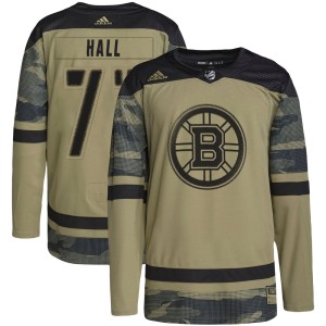 Men's Boston Bruins Taylor Hall Adidas Authentic Military Appreciation Practice Jersey - Camo