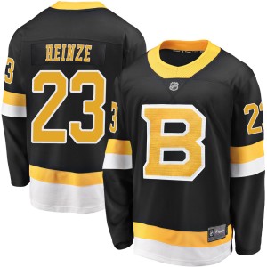 Men's Boston Bruins Steve Heinze Fanatics Branded Premier Breakaway Alternate Jersey - Black