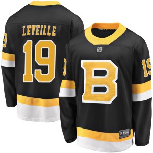 Men's Boston Bruins Normand Leveille Fanatics Branded Premier Breakaway Alternate Jersey - Black