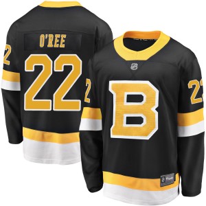 Men's Boston Bruins Willie O'ree Fanatics Branded Premier Breakaway Alternate Jersey - Black