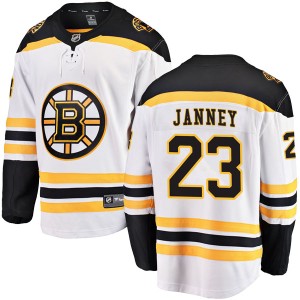 Youth Boston Bruins Craig Janney Fanatics Branded Breakaway Away Jersey - White