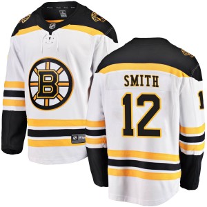 Youth Boston Bruins Craig Smith Fanatics Branded Breakaway Away Jersey - White