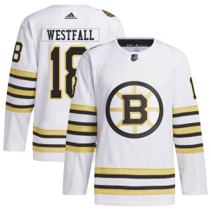 Youth Boston Bruins Ed Westfall Adidas Authentic 100th Anniversary Primegreen Jersey - White