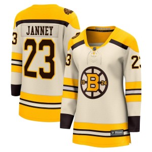 Women's Boston Bruins Craig Janney Fanatics Branded Premier Breakaway 100th Anniversary Jersey - Cream