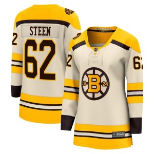 Women's Boston Bruins Oskar Steen Fanatics Branded Premier Breakaway 100th Anniversary Jersey - Cream