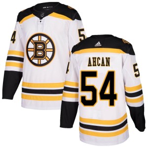 Youth Boston Bruins Jack Ahcan Adidas Authentic Away Jersey - White