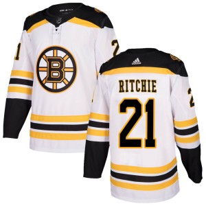 Youth Boston Bruins Nick Ritchie Adidas Authentic ized Away Jersey - White