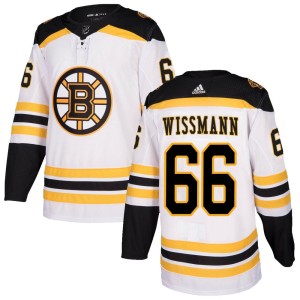 Youth Boston Bruins Kai Wissmann Adidas Authentic Away Jersey - White