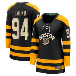 Women's Boston Bruins Jakub Lauko Fanatics Branded Breakaway 2023 Winter Classic Jersey - Black