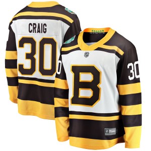 Men's Boston Bruins Jim Craig Fanatics Branded 2019 Winter Classic Breakaway Jersey - White