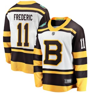 Men's Boston Bruins Trent Frederic Fanatics Branded 2019 Winter Classic Breakaway Jersey - White
