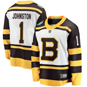 Men's Boston Bruins Eddie Johnston Fanatics Branded 2019 Winter Classic Breakaway Jersey - White