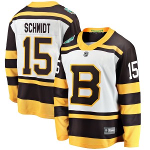 Men's Boston Bruins Milt Schmidt Fanatics Branded 2019 Winter Classic Breakaway Jersey - White