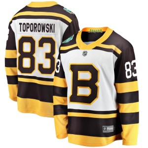 Men's Boston Bruins Luke Toporowski Fanatics Branded 2019 Winter Classic Breakaway Jersey - White