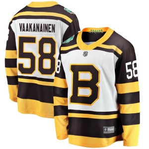 Men's Boston Bruins Urho Vaakanainen Fanatics Branded 2019 Winter Classic Breakaway Jersey - White