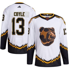 Youth Boston Bruins Charlie Coyle Adidas Authentic Reverse Retro 2.0 Jersey - White