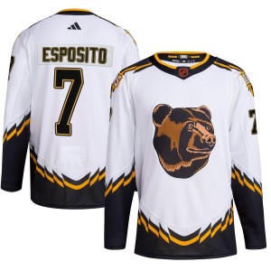 Youth Boston Bruins Phil Esposito Adidas Authentic Reverse Retro 2.0 Jersey - White
