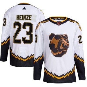 Youth Boston Bruins Steve Heinze Adidas Authentic Reverse Retro 2.0 Jersey - White