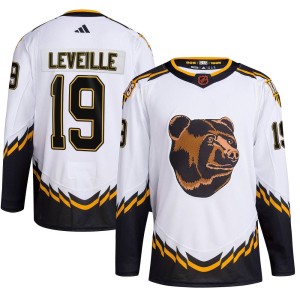 Youth Boston Bruins Normand Leveille Adidas Authentic Reverse Retro 2.0 Jersey - White