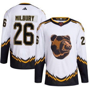 Youth Boston Bruins Mike Milbury Adidas Authentic Reverse Retro 2.0 Jersey - White
