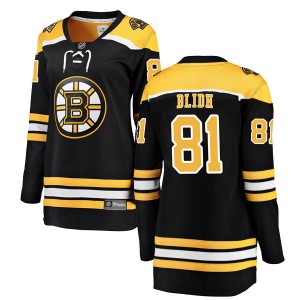 Women's Boston Bruins Anton Blidh Fanatics Branded Breakaway Home Jersey - Black