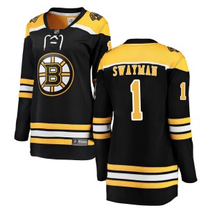 Women's Boston Bruins Jeremy Swayman Fanatics Branded Breakaway Home Jersey - Black