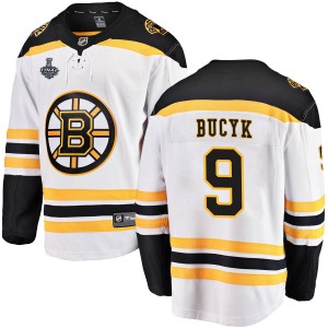 Men's Boston Bruins Johnny Bucyk Fanatics Branded Breakaway Away 2019 Stanley Cup Final Bound Jersey - White