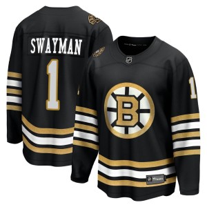 Men's Boston Bruins Jeremy Swayman Fanatics Branded Premier Breakaway 100th Anniversary Jersey - Black