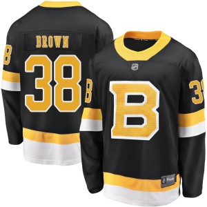 Youth Boston Bruins Patrick Brown Fanatics Branded Premier Breakaway Alternate Jersey - Black