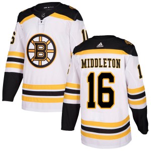 Men's Boston Bruins Rick Middleton Adidas Authentic Away Jersey - White