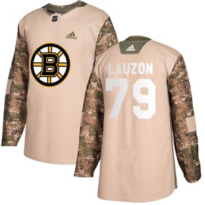 Youth Boston Bruins Jeremy Lauzon Adidas Authentic Veterans Day Practice Jersey - Camo