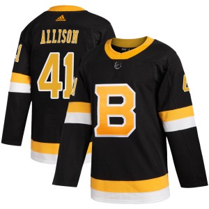 Men's Boston Bruins Jason Allison Adidas Authentic Alternate Jersey - Black