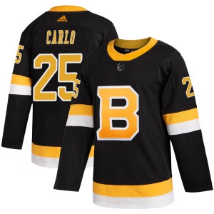 Men's Boston Bruins Brandon Carlo Adidas Authentic Alternate Jersey - Black
