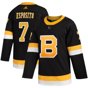 Men's Boston Bruins Phil Esposito Adidas Authentic Alternate Jersey - Black