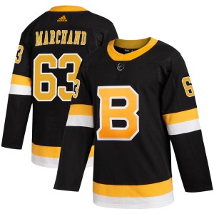 Men's Boston Bruins Brad Marchand Adidas Authentic Alternate Jersey - Black