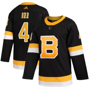 Men's Boston Bruins Bobby Orr Adidas Authentic Alternate Jersey - Black