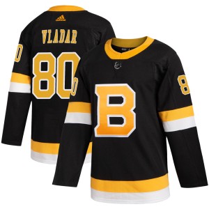 Men's Boston Bruins Daniel Vladar Adidas Authentic Alternate Jersey - Black