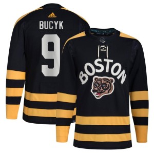 Men's Boston Bruins Johnny Bucyk Adidas Authentic 2023 Winter Classic Jersey - Black