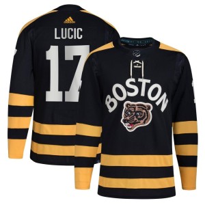 Men's Boston Bruins Milan Lucic Adidas Authentic 2023 Winter Classic Jersey - Black