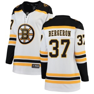 Women's Boston Bruins Patrice Bergeron Fanatics Branded Breakaway Away Jersey - White