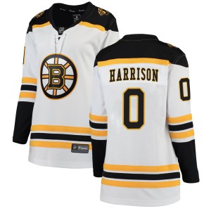 Women's Boston Bruins Brett Harrison Fanatics Branded Breakaway Away Jersey - White
