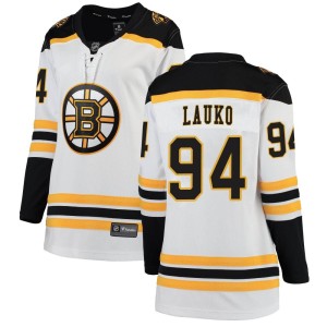 Women's Boston Bruins Jakub Lauko Fanatics Branded Breakaway Away Jersey - White