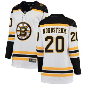 Women's Boston Bruins Joakim Nordstrom Fanatics Branded Breakaway Away Jersey - White