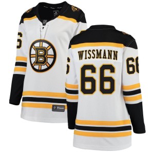 Women's Boston Bruins Kai Wissmann Fanatics Branded Breakaway Away Jersey - White