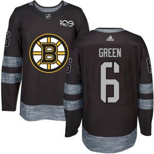 Youth Boston Bruins Ted Green Authentic Black 1917-2017 100th Anniversary Jersey - Green