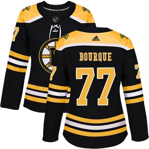 Women's Boston Bruins Raymond Bourque Adidas Authentic Home Jersey - Black