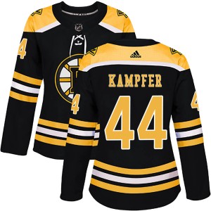 Women's Boston Bruins Steve Kampfer Adidas Authentic Home Jersey - Black