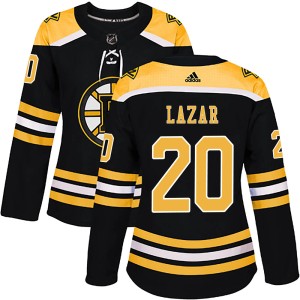 Women's Boston Bruins Curtis Lazar Adidas Authentic Home Jersey - Black